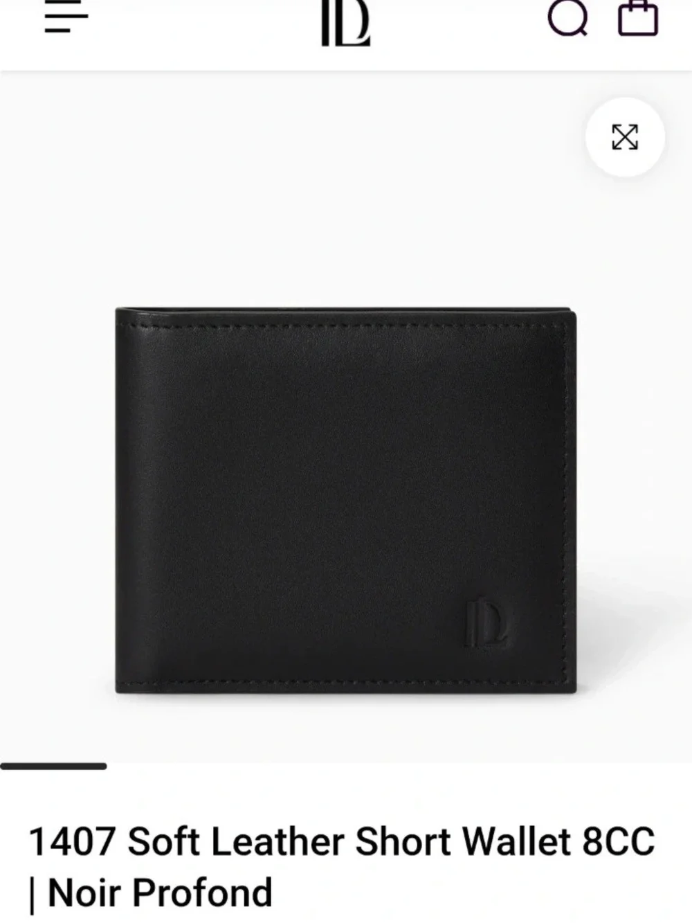 Men's Leather Bi-Fold Wallet in Black